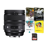 Sigma 24-70mm f/2.8 DG OS HSM ART Lens (Canon EF) with Software and Memory Card