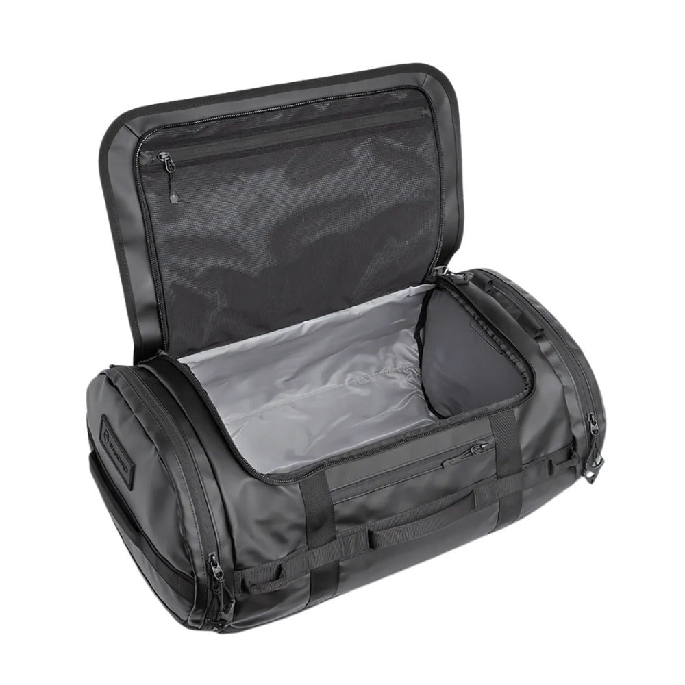 WANDRD CARRYALL Duffel Bag 40L with Backpack Straps and Locking Zippers (Black)