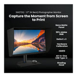 BenQ PhotoVue SW272Q 27-Inch 1440p HDR Monitor (Black) Bundle
