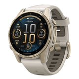 Garmin Fenix 8 43mm GPS Smartwatch (Soft Gold/Fog Gray-Dark Sandstone) Bundle
