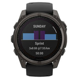 Garmin Fenix 8 Sapphire Solar 51mm Smartwatch (Black and Pebble Gray) Bundle
