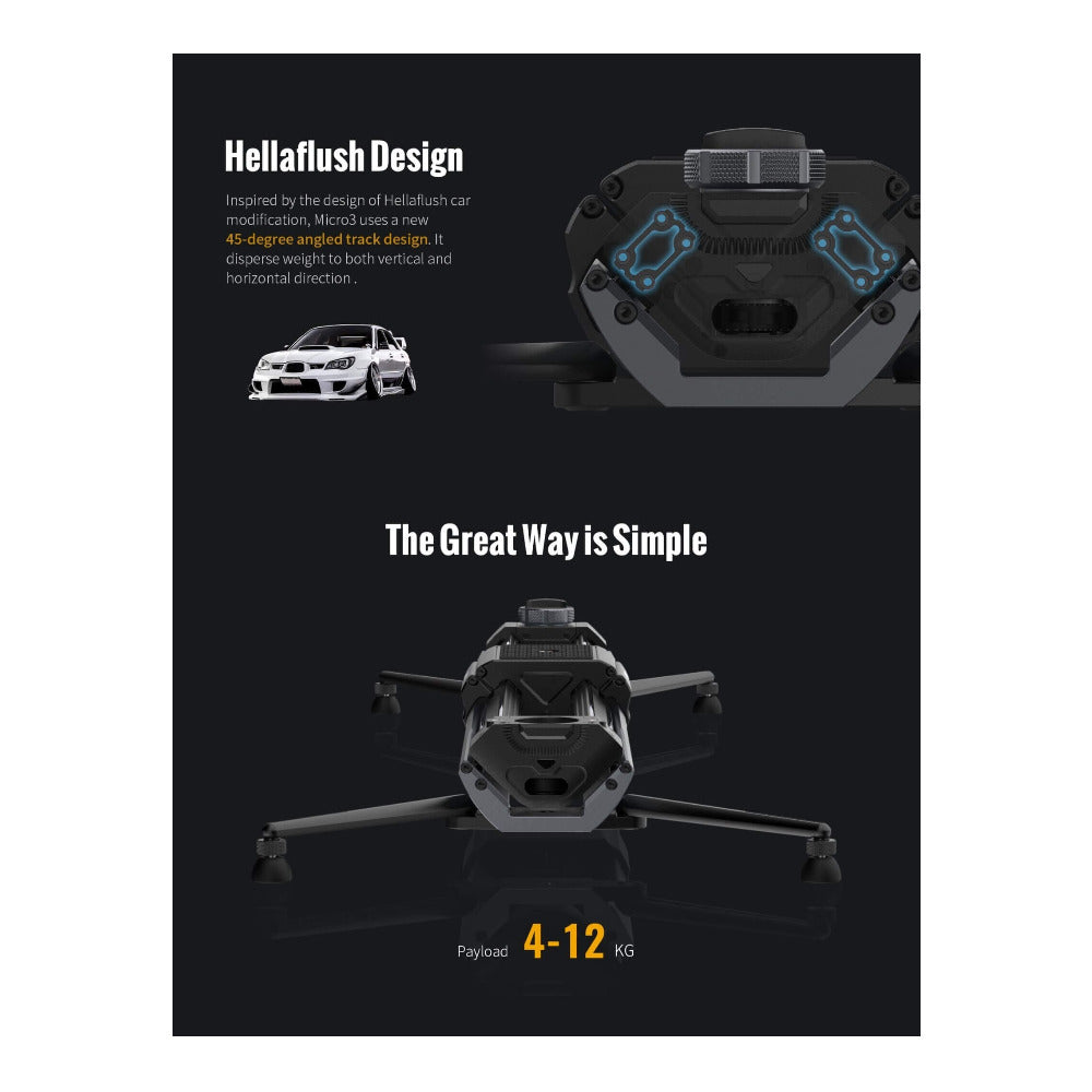 Zeapon Micro3 E1000 Double Distance Slider with Motor and PONS Pan Kit (24.4in)