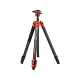 Fotopro X-Airfly Max Tripod with Detachable Monopod and Phone Holder (Orange)