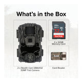 Stealth Cam GMAX32 Trail Camera Bundle (2-Pack) 32MP 1080p Infrared LED Bundle