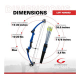 Genesis Bows Original Gen Bow Kit - Left-Hand, Zero Let-Off Design (Blue) (Open Box)