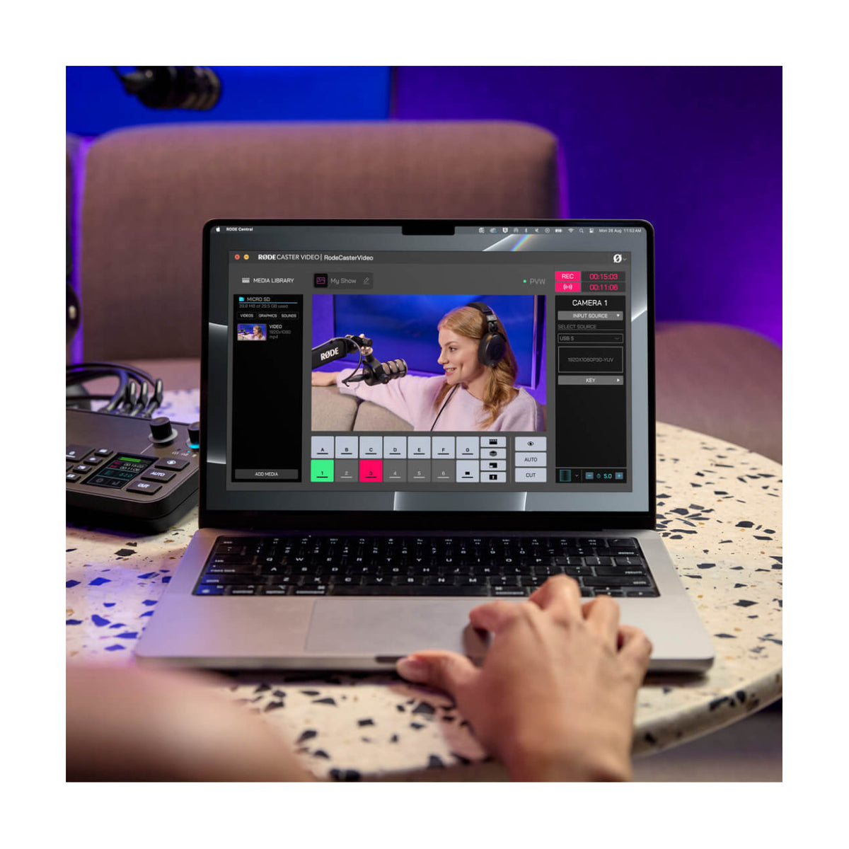 RODE RODECaster All-in-One Video and Audio Production Studio Console (Open Box)