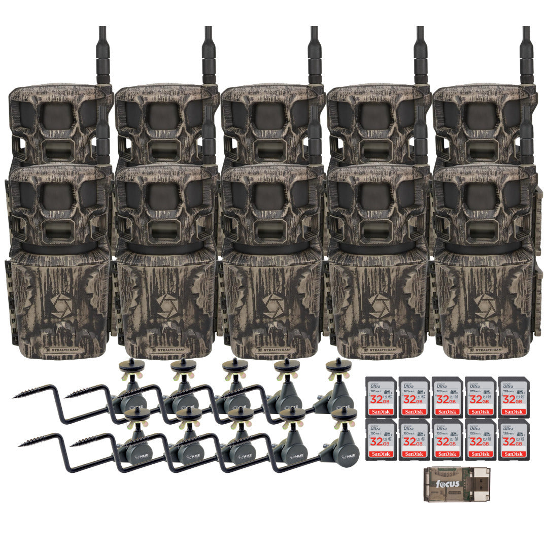 Stealth Cam Revolver Pro 2.0 40MP 360 Degree Brown Cellular Camera Bundle