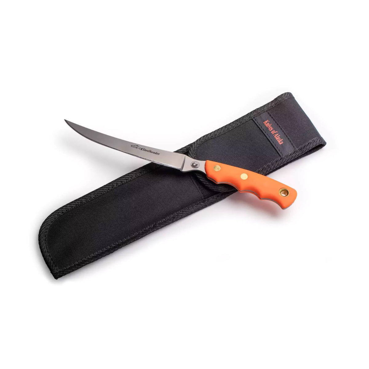Knives of Alaska Steelheader Orange Suregrip 5.75-Inch Fixed Blade Fillet Knife (Open Box)