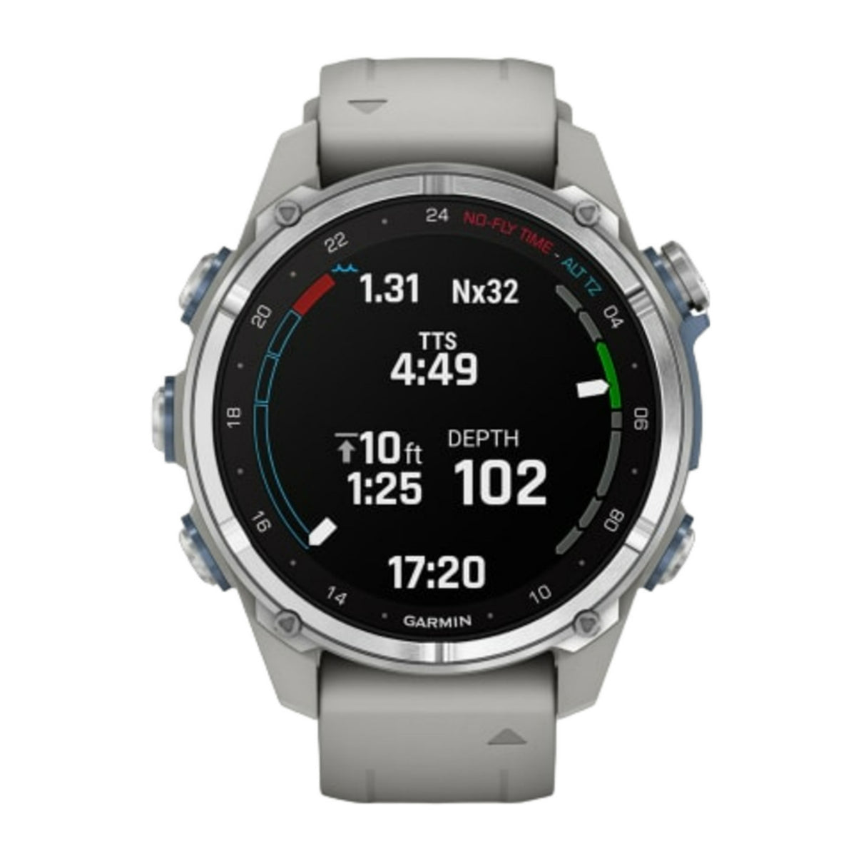 Garmin Descent Mk3 Watch Style-Dive Computer (43mm, Steel/Fog Gray) Bundle