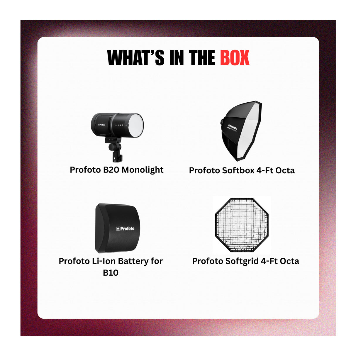 Profoto B20 Monolight with 11-Stop Power Range and 40W LED Light Bundle