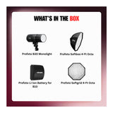 Profoto B30 Monolight with 11-Stop Power Range and 40W LED Light Bundle