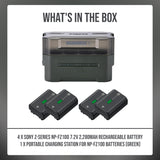 Sony Z-Series NP-FZ100 7.2V 2,280mAh Rechargeable Battery (4-Pack) Bundle
