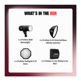 Profoto B30 LED Light and 11-Stop Power Range Monolight with Accessories Bundle