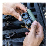 CALIBER Tactical Earbuds with True Wireless Bluetooth, 25 NRR, OD Green & Black