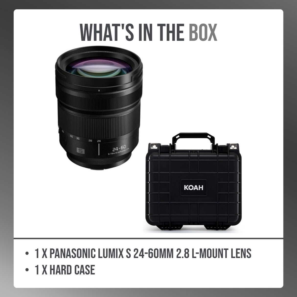 Panasonic LUMIX S Series 24-60mm F2.8 L-Mount Lens Bundle with Case