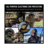 DEFY Tactical Earmuffs with Bluetooth, 25 NRR, OD Green