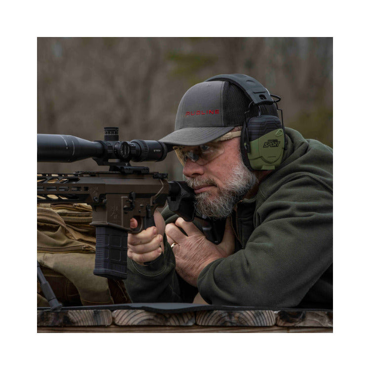 DEFY Tactical Earmuffs with Bluetooth, 25 NRR, OD Green
