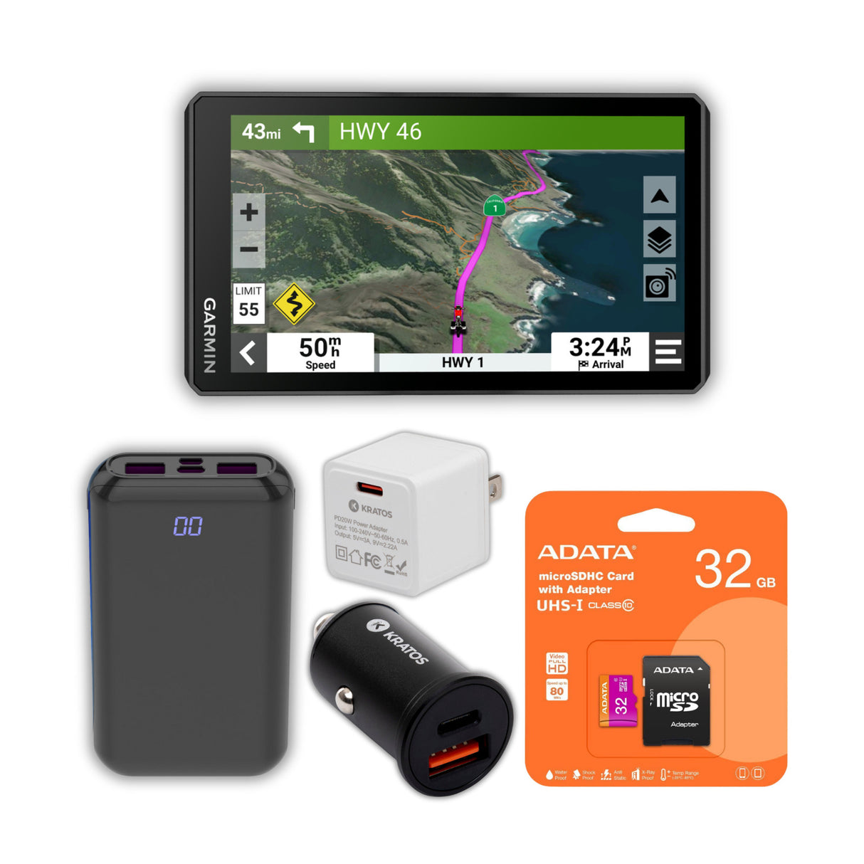 Garmin Zumo XT2 MT-S 6-Inch Motorcycle Navigator with Accessories Bundle