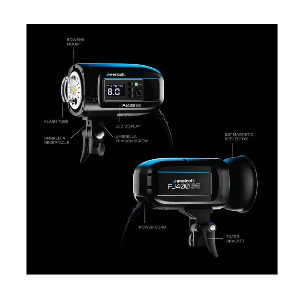 Westcott FJ400-SE 2-Light Studio Strobe Kit (110V) with FJ-X3 M Multi-Brand Wireless Trigger