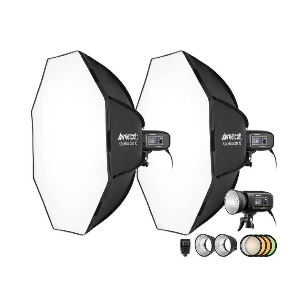 Westcott FJ400-SE 3-Light Studio Strobe Kit (110V) with Wireless Trigger (Open Box)