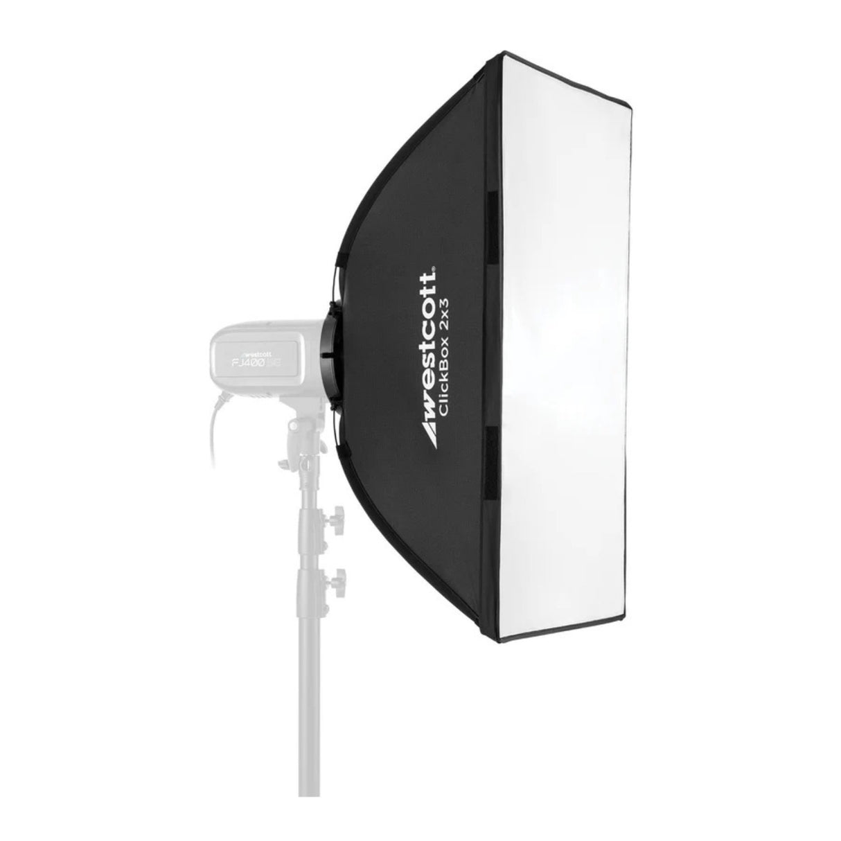 Westcott ClickBox 2x3 Softbox (Bowens) - Removable Diffuser, Silver Interior