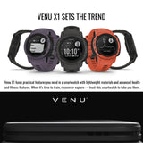 Garmin Venu X1 with Slate Titanium Caseback and ComfortFit Band (Black) Bundle