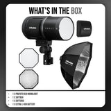 Profoto B20 Monolight Bundle with Softbox, Softgrid and Battery