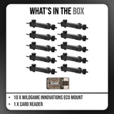 Wildgame Innovations Eco Mount (10-Pack) Bundle with Card Reader (11 Items)