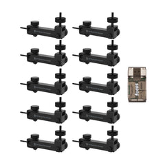 Stealth Cam Eco Mount Rugged Steel Tube (Black, 10-Pack) and Card Reader Bundle