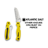 Spyderco Atlantic Salt 8.27 Inch Rust Free Yellow Folding Knife with FRN Handle