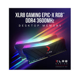 PNY 16GB XLR8 DDR4 3600 MHz RGB Dual Channel Desktop (DIMM) Memory Kit (2 x 8GB)