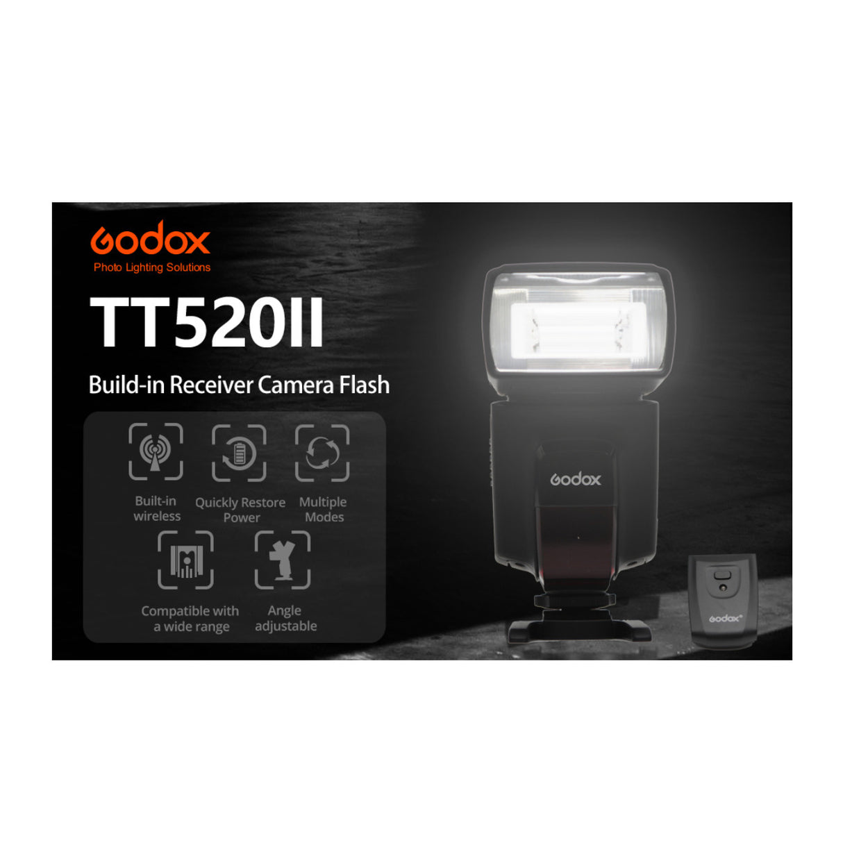 Godox TT520 II Thinklite AA Powered Manual Flash w/Built-in Receiver