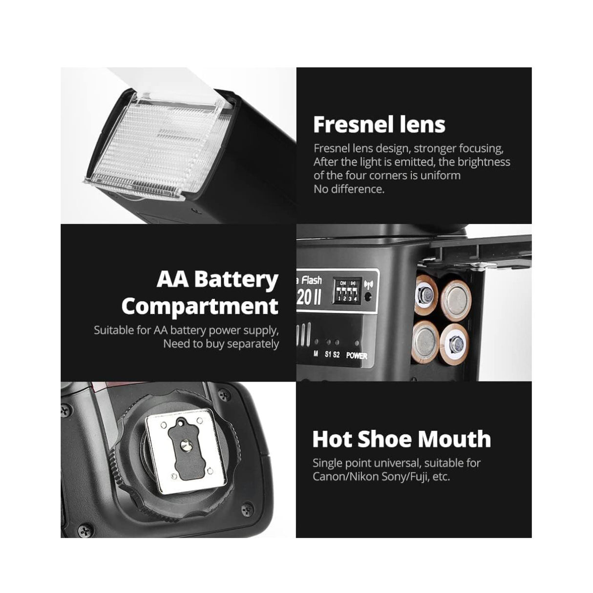 Godox TT520 II Thinklite AA Powered Manual Flash w/Built-in Receiver