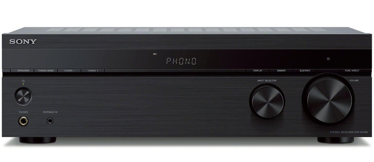 Sony 2-Channel Stereo Receiver with Bookshelf Speaker (Pair, Black) Bundle