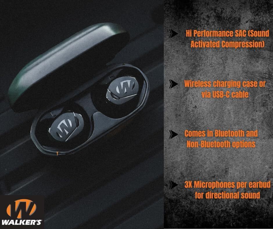 Walkers Suppressor Wireless Ear Buds with Bluetooth