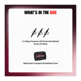 Wasp Hammer 125 Grain Broadhead Arrow with SST Smart Tip (6 Pack) with Case