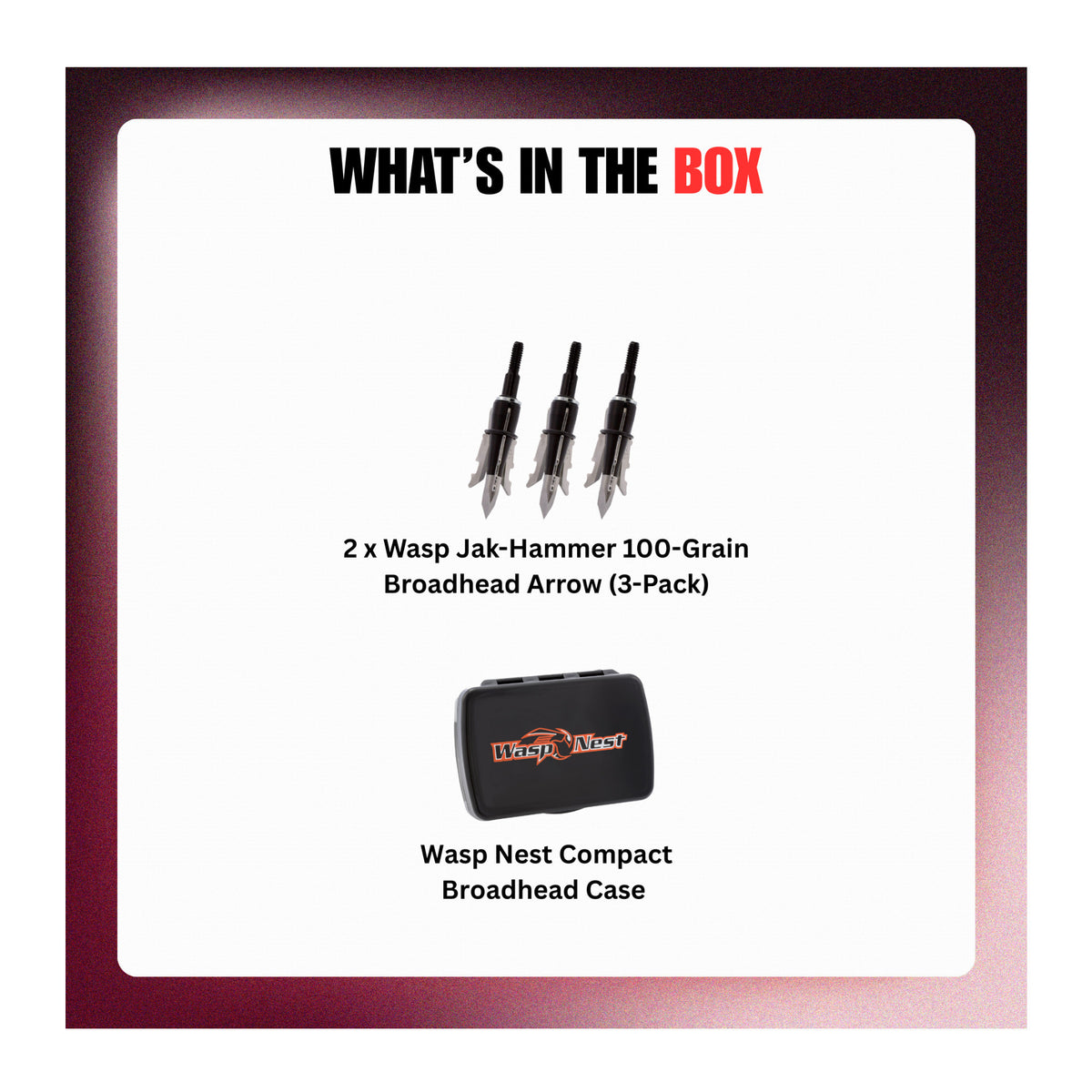 Wasp Jak-Hammer 125-Grain Broadhead Arrow (6-Pack) with Case Bundle