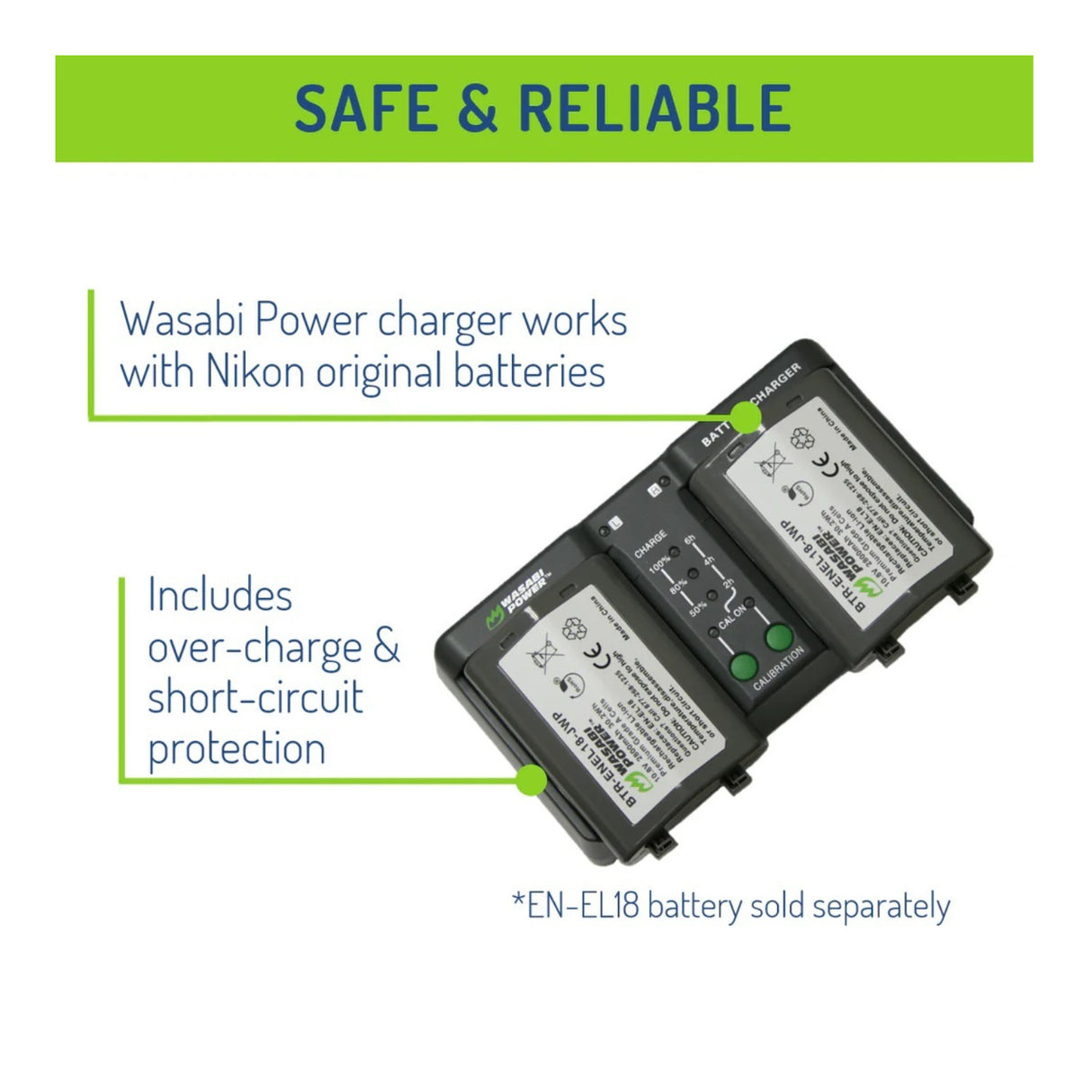 Nikon EN-EL18d Rechargeable Lithium-Ion Battery (2-Pack) with Charger Bundle