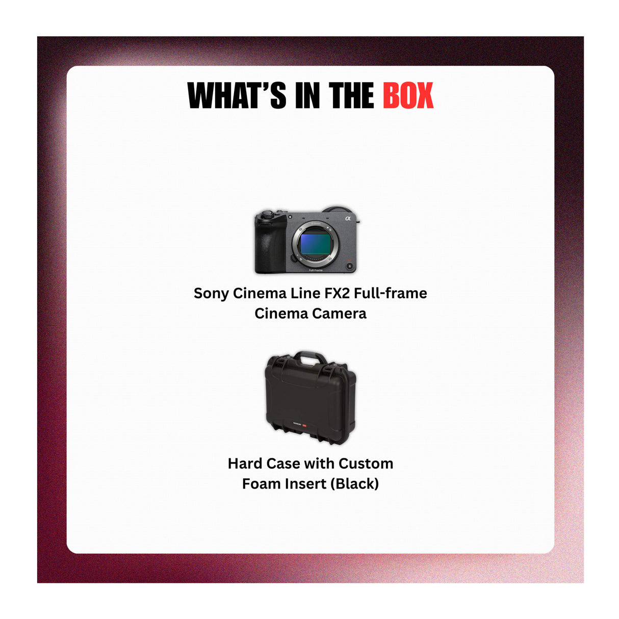 Sony Cinema Line FX2 Full-Frame Cinema Camera with Hard Case Bundle