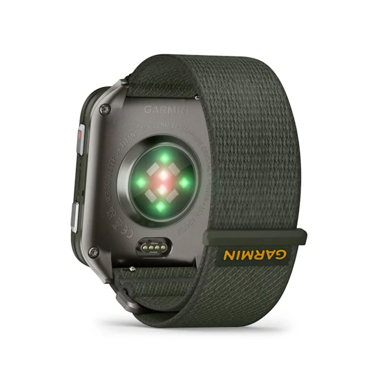 Garmin Venu X1 Moss with Titanium Caseback and Moss ComfortFit Nylon Band Bundle
