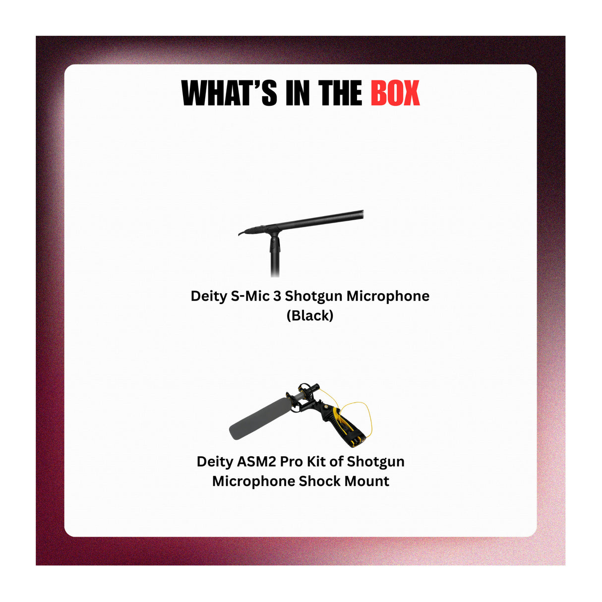 Deity S-Mic 3 Shotgun Microphone (Black) and ASM2 Pro Kit Bundle