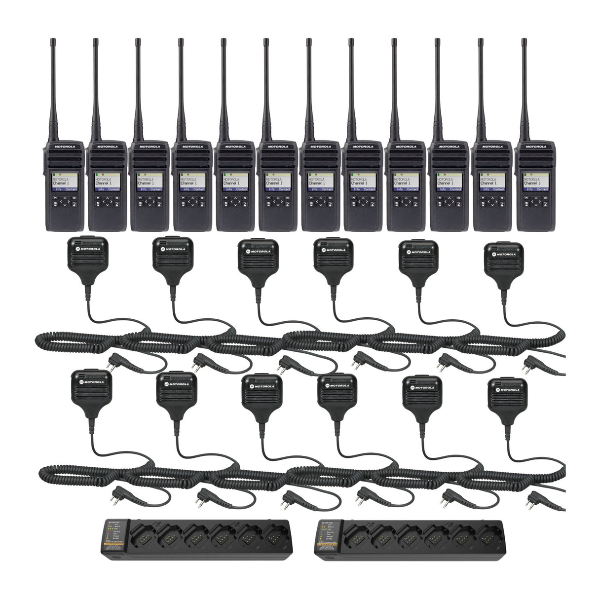 Motorola DTR700 Digital Two-Way Radio with 900MHz and 50 Channels Bundle