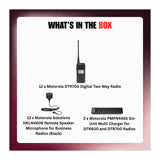 Motorola DTR700 Digital Two-Way Radio with 900MHz and 50 Channels Bundle