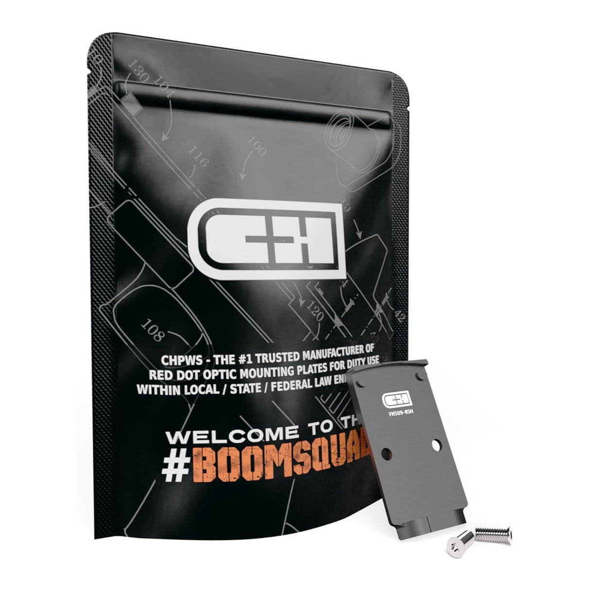 C+H Precision Red Dot Mounting Plate for FN 509, 510, 545 - Trijicon Compatible