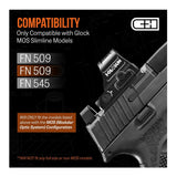 C+H Precision Red Dot Mounting Plate for FN 509, 510, 545 - Trijicon Compatible