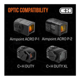 C+H Precision Optics Adapter Plate for Glock MOS - Compatible with Aimpoint Acro