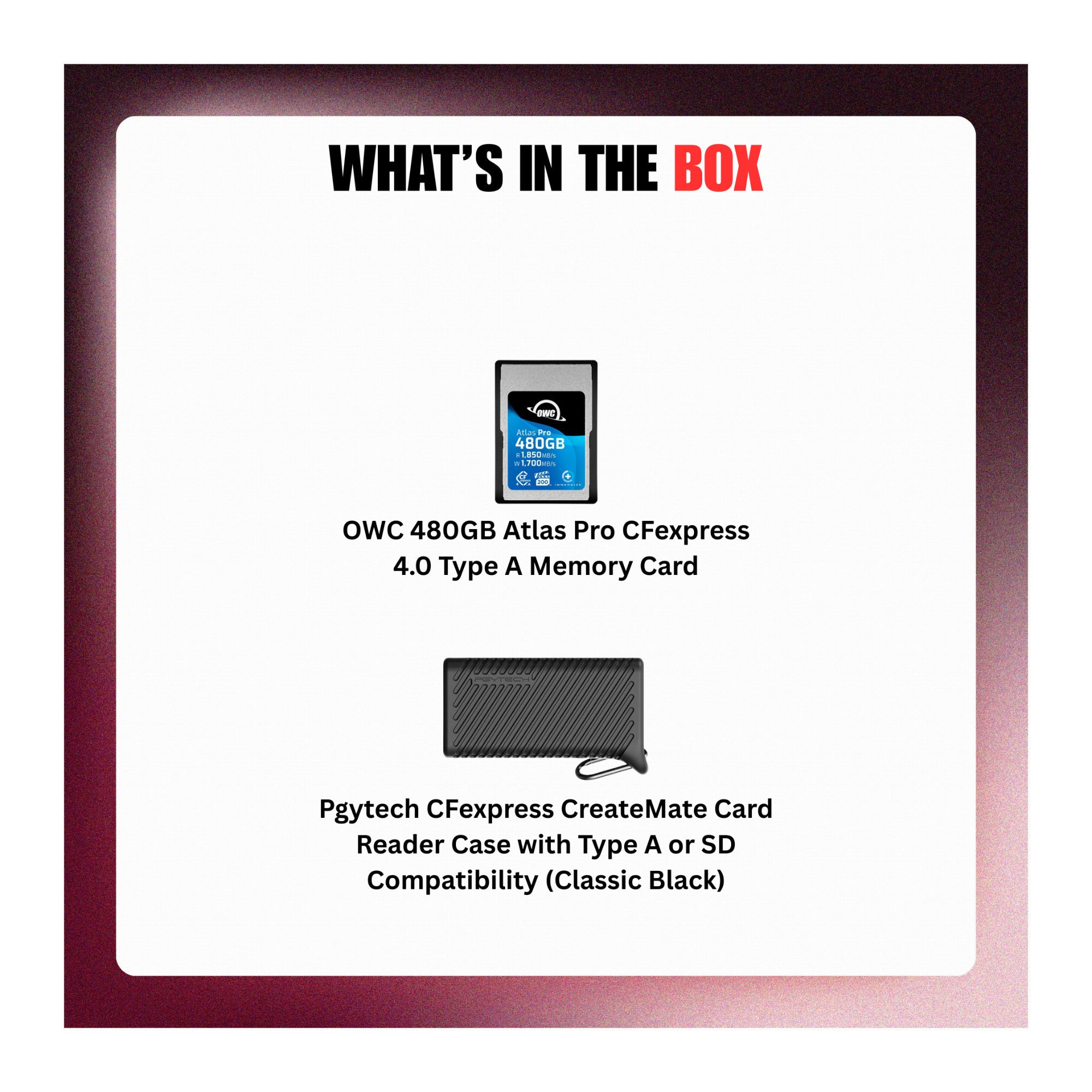 OWC 480GB Atlas Pro CFexpress 4.0 Type A Memory Card with Card