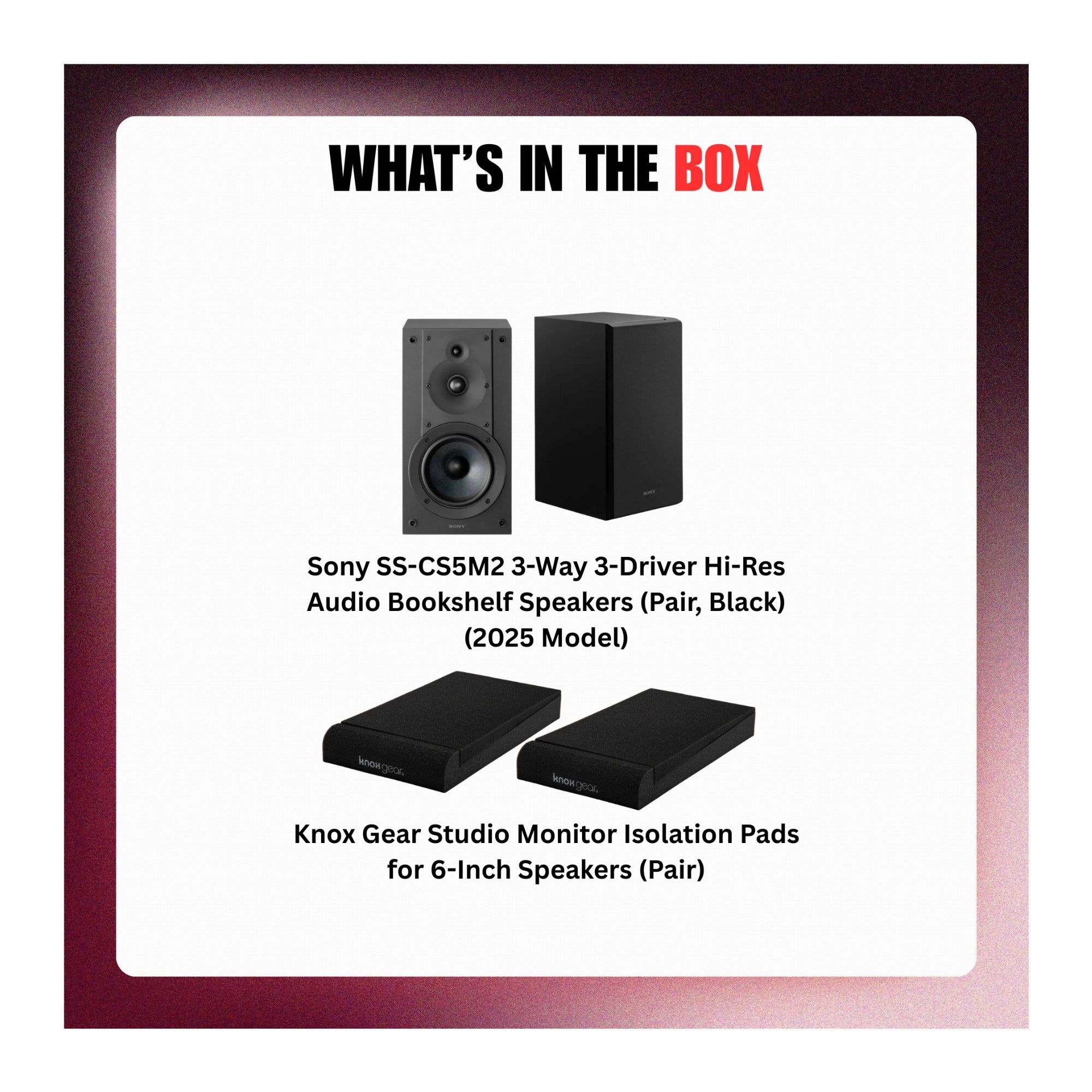 Sony SS-CS5M2 3-Way 3-Driver Hi-Res Audio Bookshelf Speakers (Pair