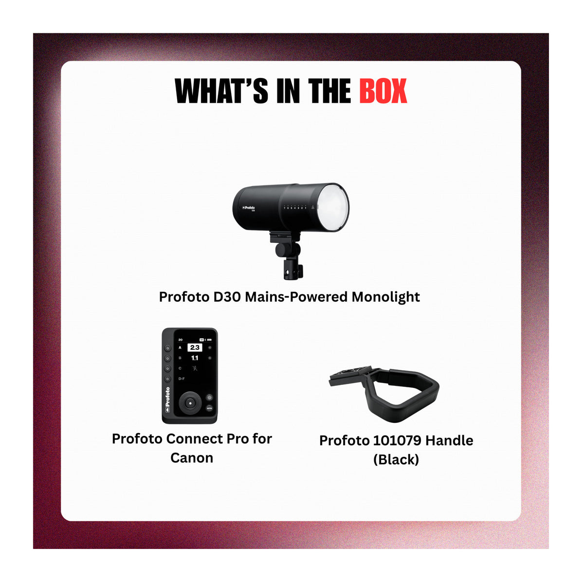 Profoto D30 Mains-Powered Monolight with Accessories Bundle