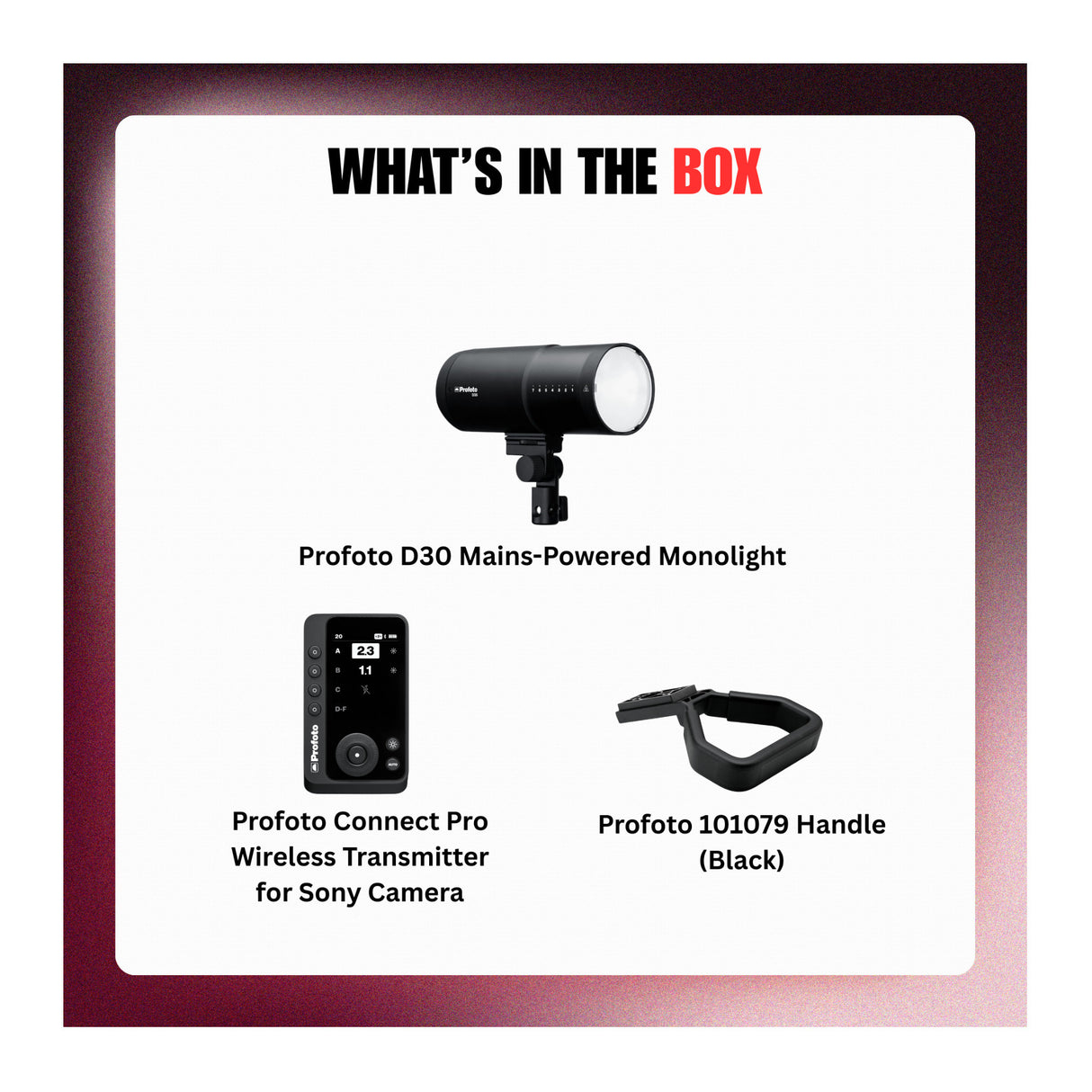 Profoto D30 Mains-Powered Monolight with Accessories Bundle